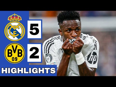 ⚪️Real Madrid vs Borussia Dortmund (5-2) Extended HIGHLIGHTS | UEFA Champions League