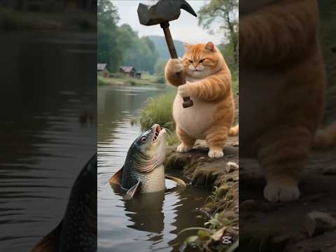 A giant fish #catstory #aicat #cuteanimal