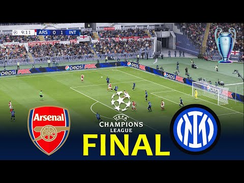 ARSENAL vs INTER MILAN | Final - UEFA Champions League | Full Match All Goals | Pes Gameplay