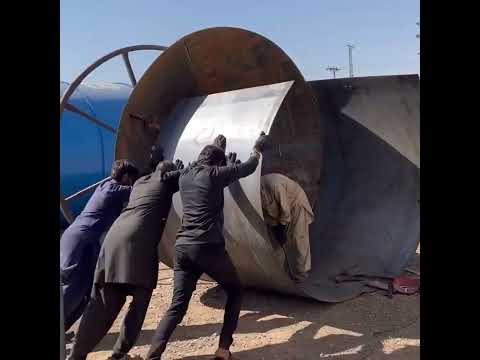 Manufacturing Process Of A Huge Silo Tank With Limited Equipments #Manufacturing #Limited