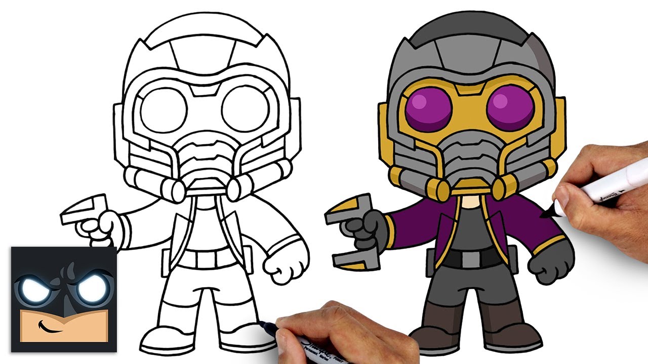 How To Draw T\'Challa Starlord - Marvel What If (Draw and Color)