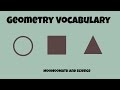 Essential Geometry Vocabulary: Circles and Triangles