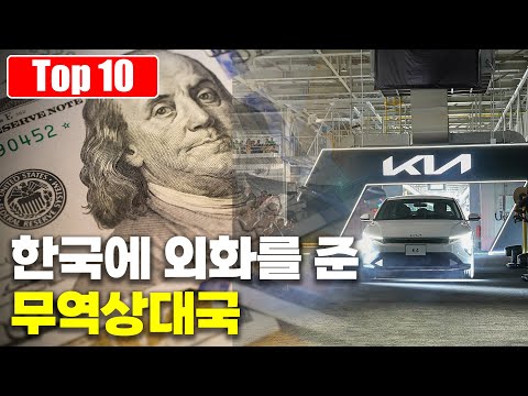 한국으로부터 가장 많은 적자를 본 무역상대국 Top 10