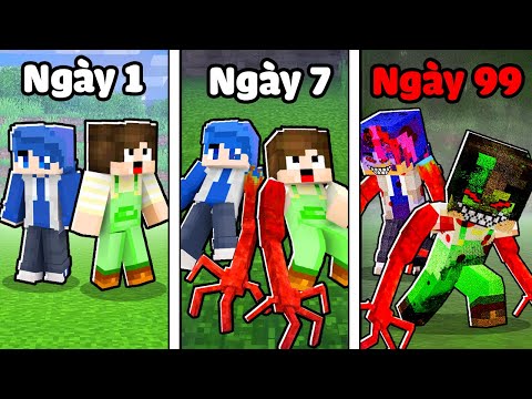 99 Ngày Tiến Hóa Thành SINH VẬT ĐỘT BIẾN Trong Minecraft