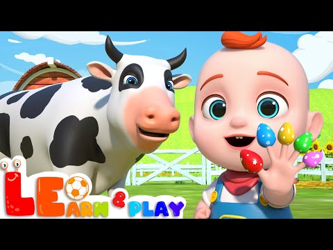 Old macdonal had a farm | Surprise colorful eggs at farm | Learn & Play with Leo