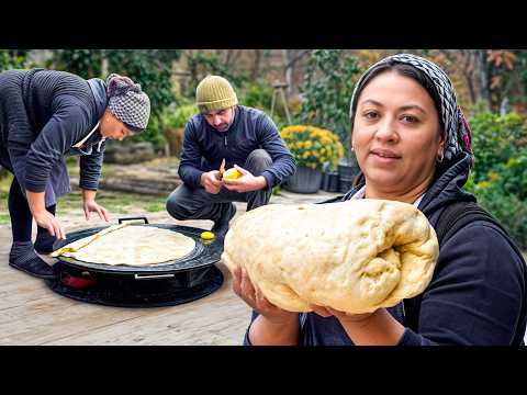 Baking a Massive 15kg Napoleon Cake on a Saj? Watch This Native Cooking Magic!