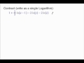 Logarithmic Expressions and Properties