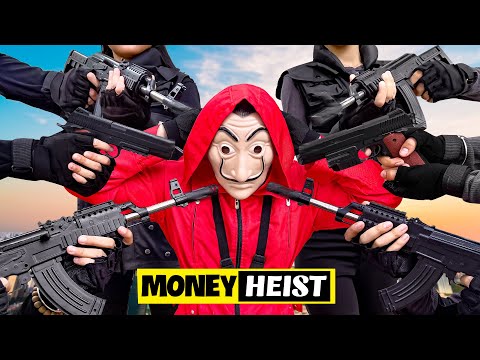 PARKOUR VS MONEY HEIST : Money Heist breaks into police base to rescue bad guy, steal money | POV