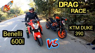Benelli 600i vs Duke 390 drag race 🚀🚀
