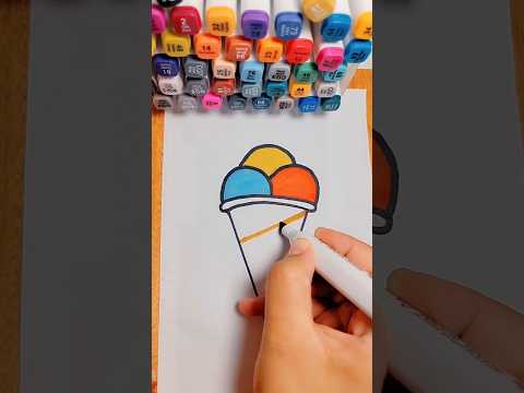 تزيين دفتر برسمة آيس كريم/رسم سهل/رسم سهل للاطفال#رسم#art#drawing#subscribe#shorts #trending#youtube
