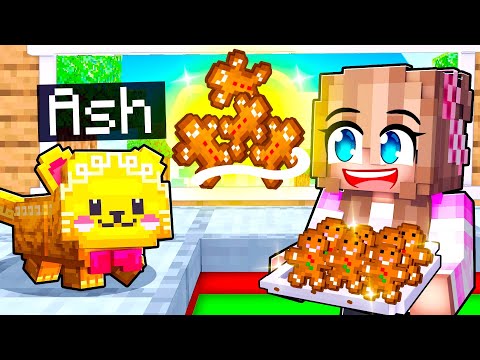 Playing Minecraft as a Gingerbread Kitten!