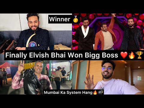 Finally @ElvishYadavVlogs Bigg Boss Jeet Gye 🥹❤️🙏🏻|| India Ka Systumm Hang🔥💣