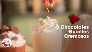 Aprenda a fazer 3 chocolates quentes cremosos