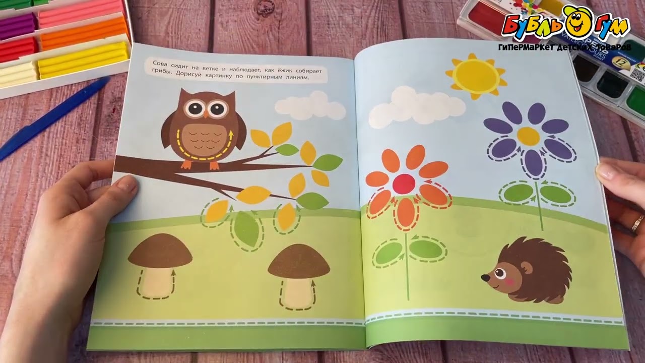 Прописи для малышей РОСМЭН Проводим дорожки и линии - видео Прописи для малышей РОСМЭН Проводим дорожки и линии - видео