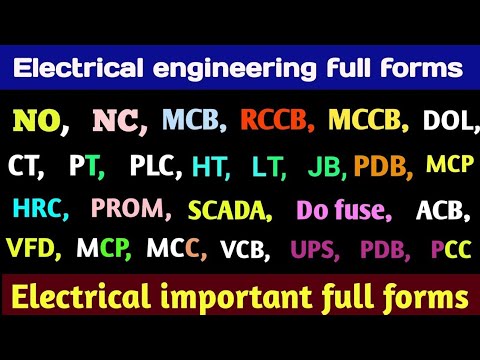 100 Useful electrical full forms meaning for daily use.