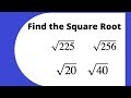 Square Roots and Factor Trees
