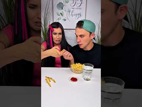 Boy bites fries, girl angry: that’s my hair clip 😤🍟