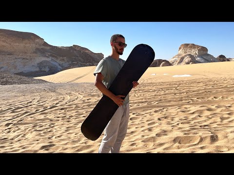 جربت التزلج على الرمال لأول مرة! 🏂