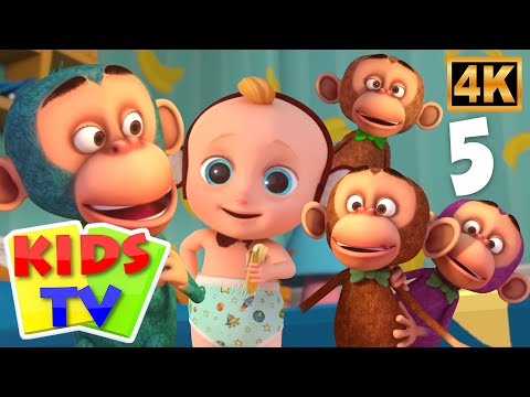 Paanch Chote Bandar, पांच छोटे बंदर, Hickory Dickory Dock, Hindi Preschool Rhymes for Children