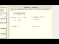 Combining and Simplifying Expressions