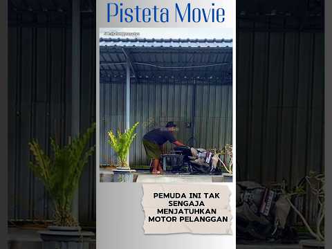 Pemuda ini tidak sengaja menjatuhkan motor seorang pelanggan #shorts #motor #cucimotor