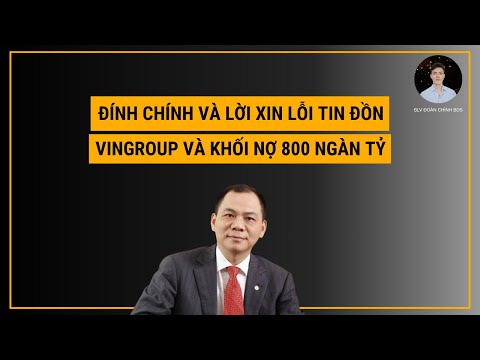 Đính Chính Và Lời Xin Lỗi: Tin Đồn Vingroup Và Khối Nợ 800 Nghìn Tỷ