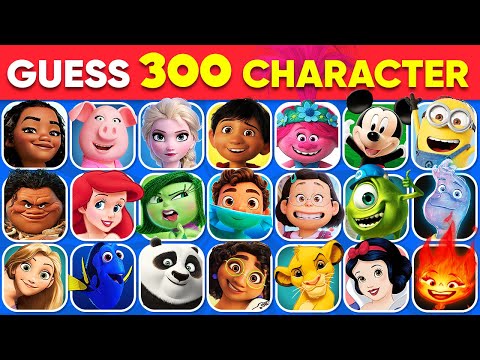 Guess the Disney Character in 3 Seconds | 300 Famous Disney Characters | Disney Character Quiz