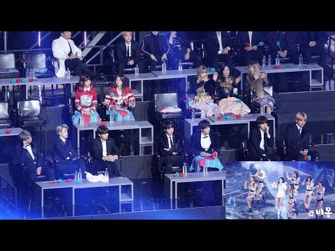 BTS, BLACKPINK Reaction to JENNIE (제니 무대보는 방탄소년단, 블랙핑크) 4K 직캠 by 비몽