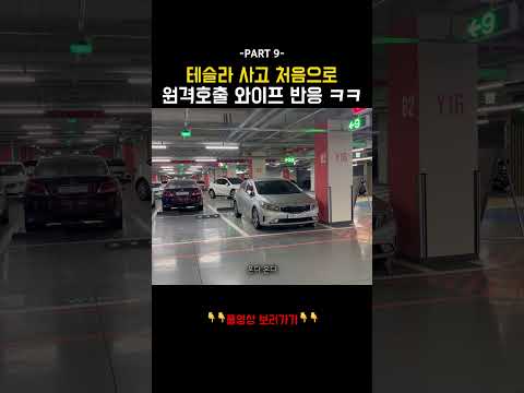 테슬라 사고 처음으로 원격호출 해봤을 때 와이프 반응 ㅋㅋ