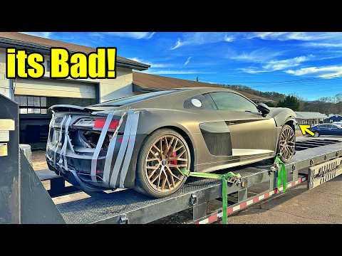 Saving This Smashed AUDI R8 From The Junkyard!