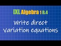 Direct Variation Equations Explained