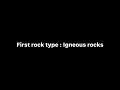Types and Features of Rocks