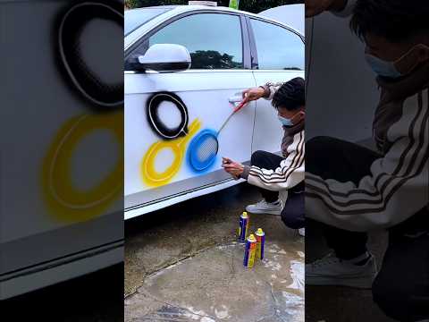 Amazing painting on car #shorts #viralshorts #ytshorts