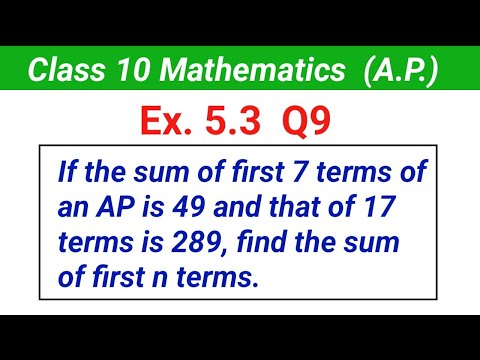 Ex. 5.3 Q9 | Class 10 maths chapter 5 | Arithmetic Progression class 10