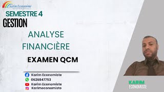 Analyse financière  S4 Gestion Examen QCM