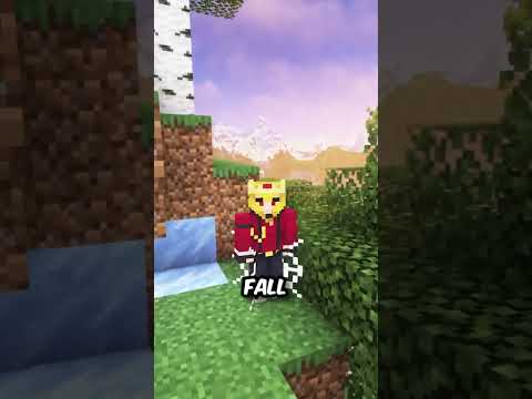 Überlebt man einen Sprung in Pulverschnee mit Lederschuhen?!?  #minecraft #gaming