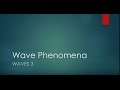 Exploring Wave Phenomena: Doppler Effect, Diffraction, and Resonance