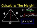 Calculating Triangle Area and Height