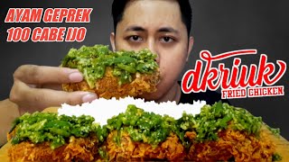 MUKBANG AYAM GEPREK D'KRIUK CABE IJO | MUKBANG AYAM PEDAS INDONESIA