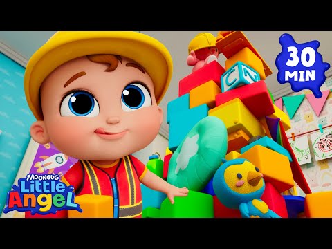 Building a GIANT Toy Tower! | BABY JOHN™ Playtime Kids Songs & Nursery Rhymes | Little Angel