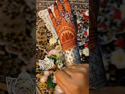 back side semi bridal henna stencil