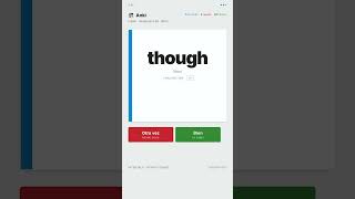 THOUGH en inglés   cómo se pronuncia y qué significa   Anki #shorts