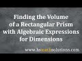 Calculating Volume of Prisms
