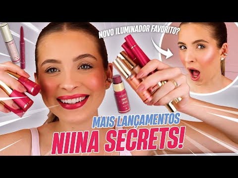 NIINA SECRETS LANÇOU BLUSH STICK, ILUMINADOR LÍQUIDO E BATONS 2 EM 1!! BORA TESTAR? | Fernanda Tumas