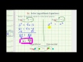 Understanding Logarithmic Equations