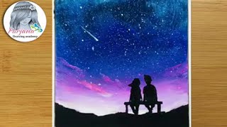 How to draw romantic couple | step by step | Farjana Drawing Academy