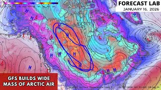 Fri 1/16/26 - US weather | GFS predicts an expansion of Arctic air in Canada