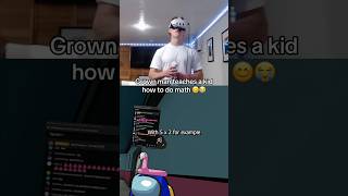 Teaching a Kid Math in Among Us VR