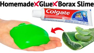 How to make Toothpaste and Aloe vera Slime at home Without Glue Borax & Activator/Slime Making/ASMR