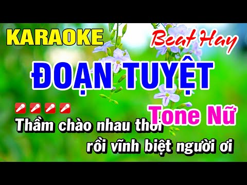 Karaoke Đoạn Tuyệt (Beat Hay) Nhạc Sống Tone Nữ 2025 | Hoài Phong Organ